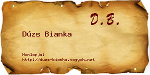 Dúzs Bianka névjegykártya